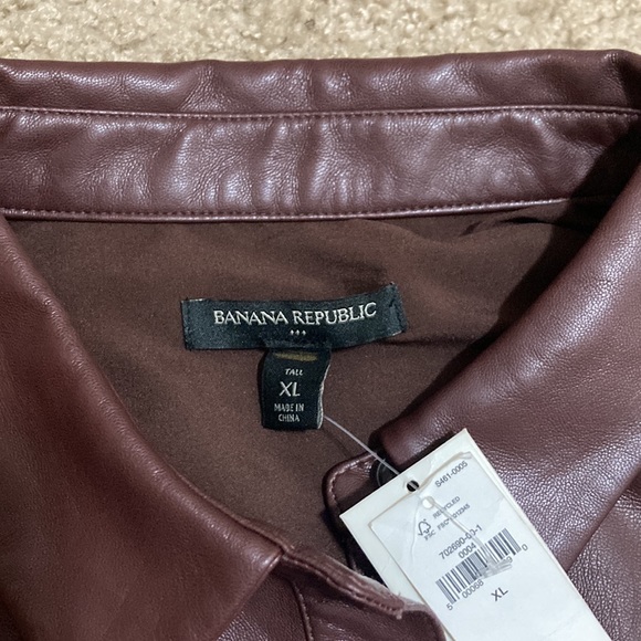 BANANA REPUBLIC GODET VEGAN LEATHER MINI DRESS - Picture 7 of 8